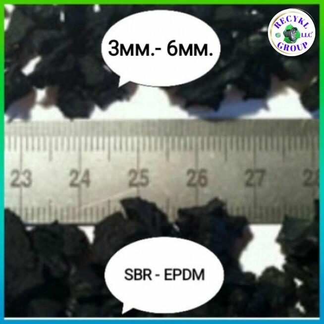 Granulat gumowy 3-6mm SBR EPDM, RUBBER GRANULES
