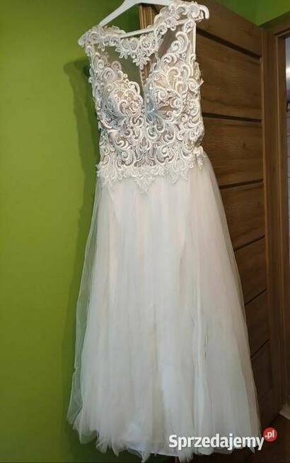 Suknia ślubna M 38/40 miseczka C długa piękna