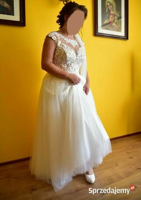 Suknia ślubna M 38/40 miseczka C długa piękna
