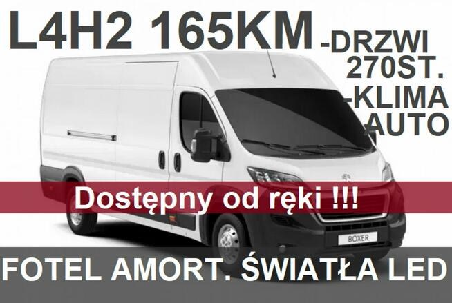 Peugeot Boxer L4H2 165KM Drzwi 270 st. Wzmocniony resor  Dostępny od ręki  2019zł