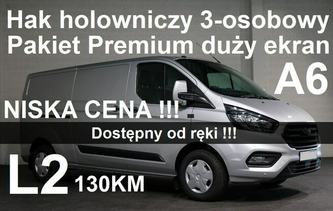 Ford Transit Custom Automat 130KM Kamera Pakiet Premium Hak Dost. od ręki 1982zł