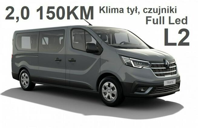 Renault Trafic L2 150KM 2,0  Klima tył  Full Led Duży Ekran Kamera Ciemne szyb 2182zł