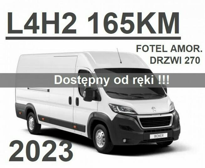 Peugeot Boxer L4H2 165KM Czujniki Fotel Amort. Klima. Drzwi 270 Dostępny od ręki