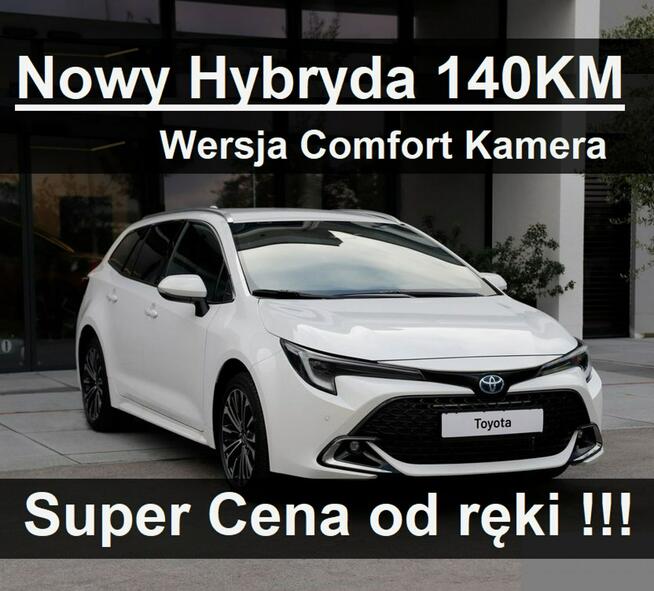 Toyota Corolla Nowa Hybryda 140KM 1,8 Comfort Kamera Dostępny od ręki  - 1346zł