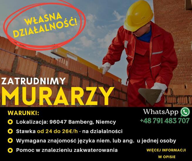 MURARZ/Bamberg (NIEMCY)/26 €/h