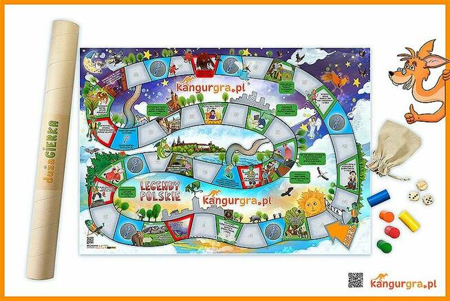 LEGENDY POLSKIE duża EKO GRA planszowa stolikowa dla dzieci