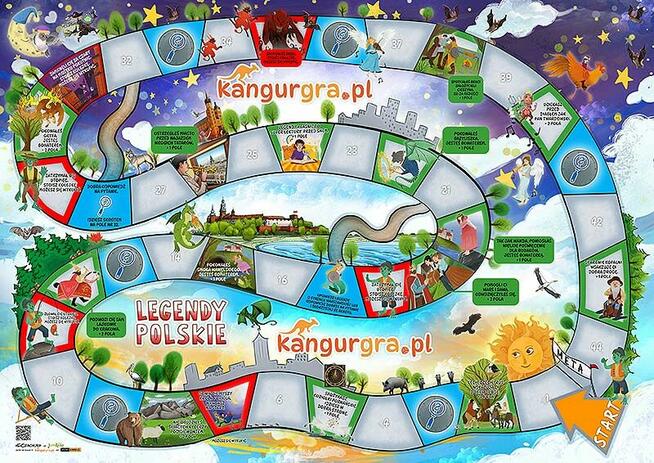 LEGENDY POLSKIE duża EKO GRA planszowa stolikowa dla dzieci