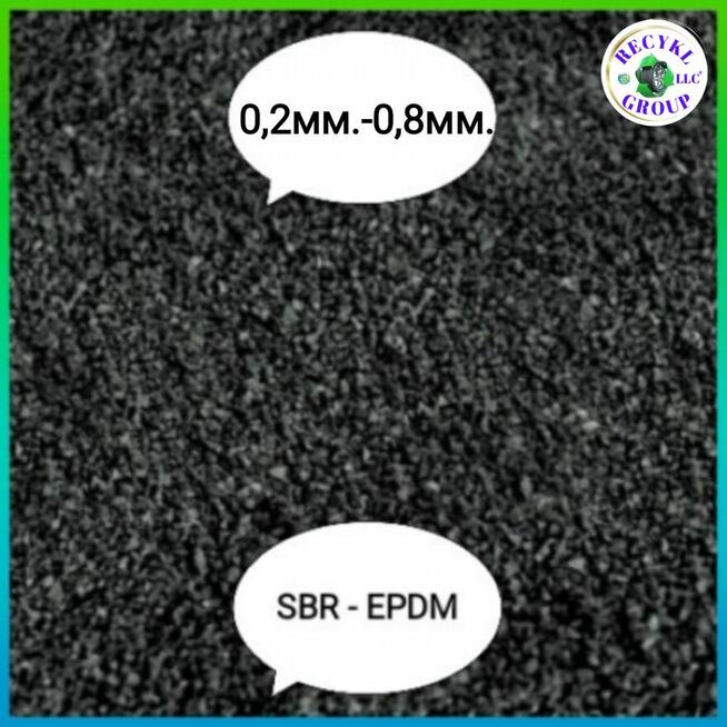 Granulat gumowy 0,2-0,8mm SBR EPDM, RUBBER GRANULES