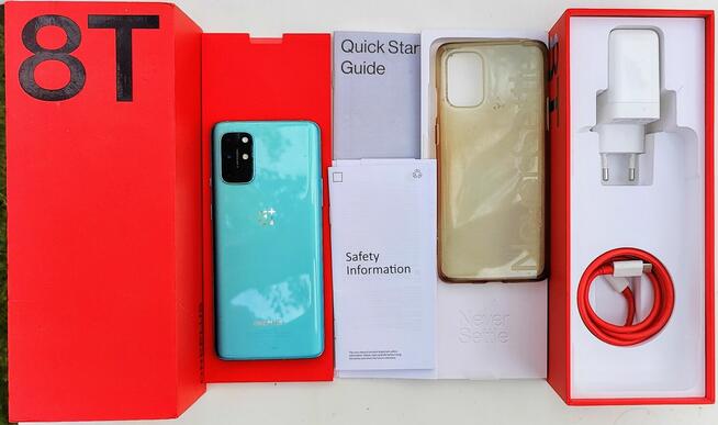 SMARTFON OnePlus 8T 5G 8 128 GB AMOLED NFC Aquamarina Green