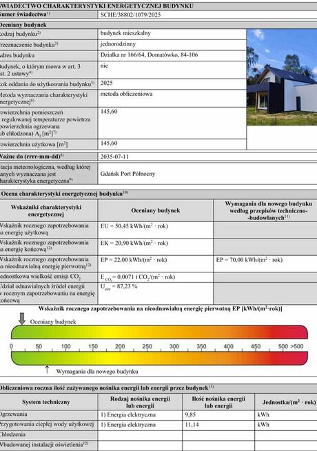 Nowoczesny dom energoiszczedny w lesie