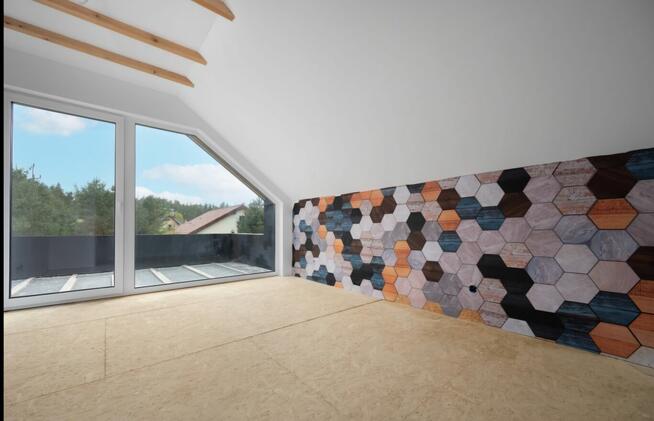 Nowoczesny dom energoiszczedny w lesie