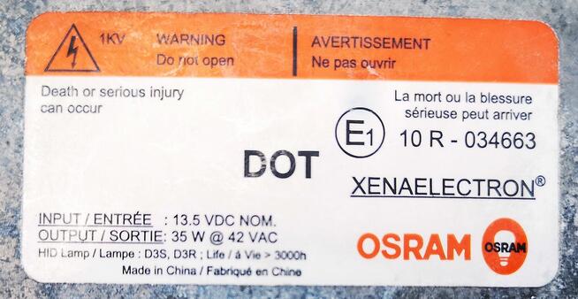 Przetwornica Xenon Chevrolet Malibu OSRAM 10R-034663 Ford