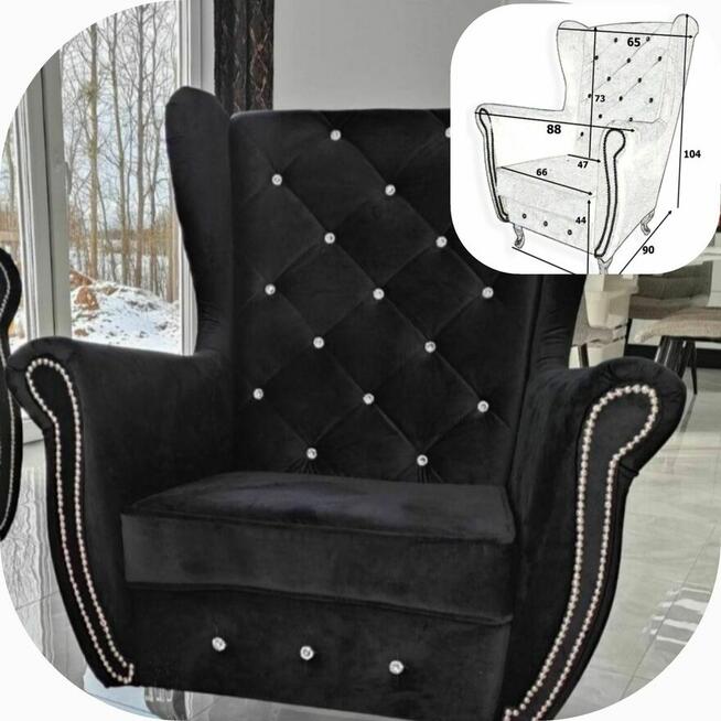 RATY wersalka Chesterfield rozkładana Glamour kanapa łóżko