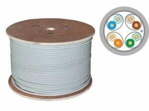 Kabel LAN F/FTP kat.6A LSOH Dca (10Gb/s) szary - 20mb