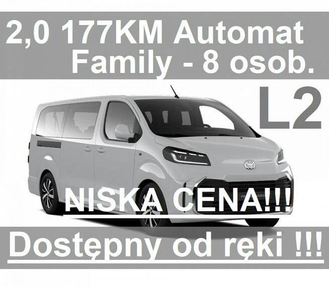 Toyota Proace Verso L2 2,0 177KM Automat  8-os. Kamera Dostępny od ręki  2457 zł