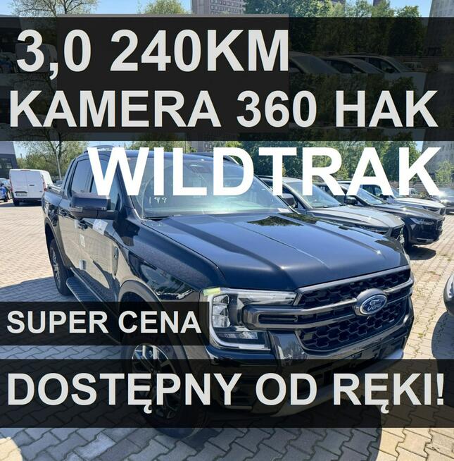 Ford Ranger Wildtrak 3,0 240KM 4x4 Super Cena Dostępny od ręki Kamera 360 stopni