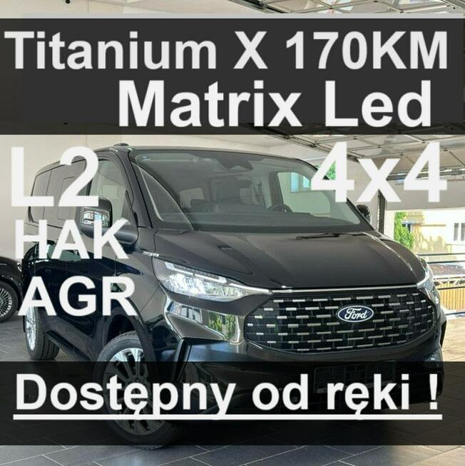 Ford Tourneo Custom L2 Titanium X  170KM Matrix Led Hak Kamera 360 AGR Od ręki
