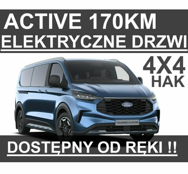Ford Tourneo Custom L2 Active 170KM Elektryczne Drzwi Hak Kamera 360 Dostępny od ręki !