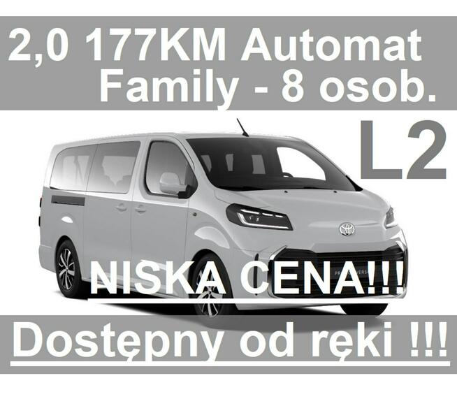 Toyota Proace Verso L2 2,0 177KM Automat  8-os. Family Kamera Dostępny od ręki  2332 zł