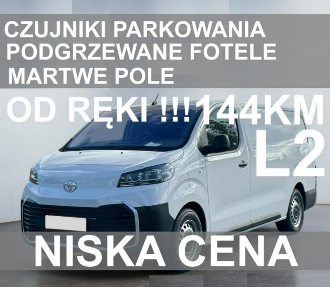 Toyota ProAce 3-os. L2 144KM Czujniki park. Martwe Pole Podgrzewane fotele od ręki !