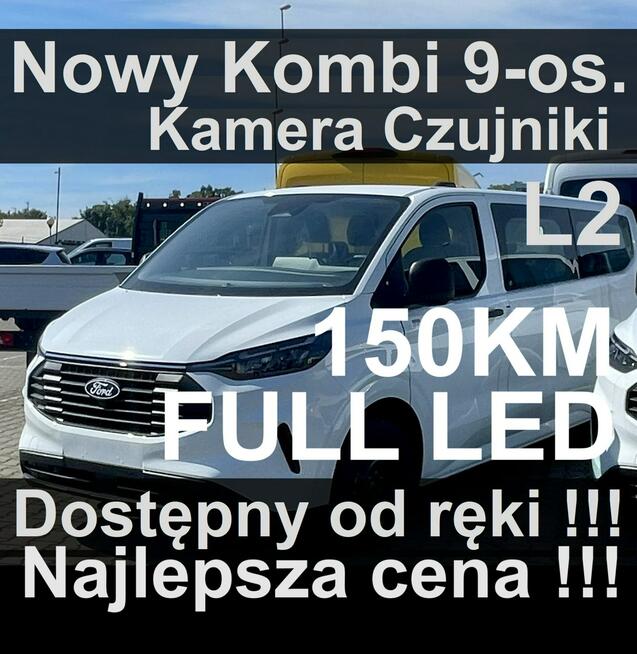 Ford Transit Custom L2 Trend 150KM Kamera Full Led Klima tył  Dostępny od ręki ! 1943 zł