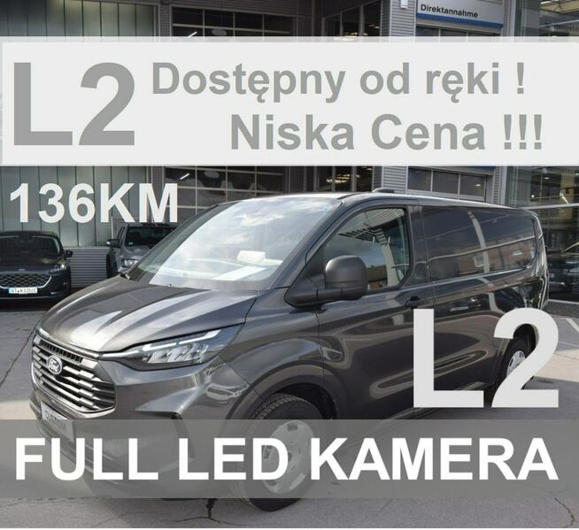 Ford Transit Custom L2 136KM Od ręki Super Cena FullLed HAK Kamera Czujniki od ręki 1737zł