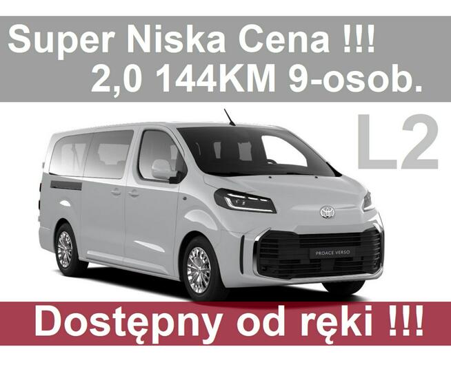 Toyota Proace Verso 2,0 144KM 9-os. Dostępny od ręki Super Niska Cena Czujniki 1770 zł