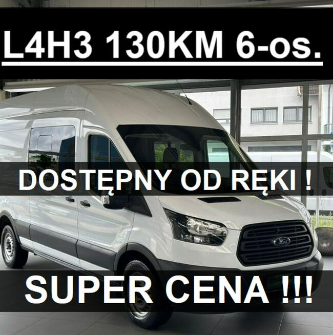 Ford Transit L4H3 6-os. Brygadowy 130KM  Super Niska Cena  ! 1802 zł Od ręki !