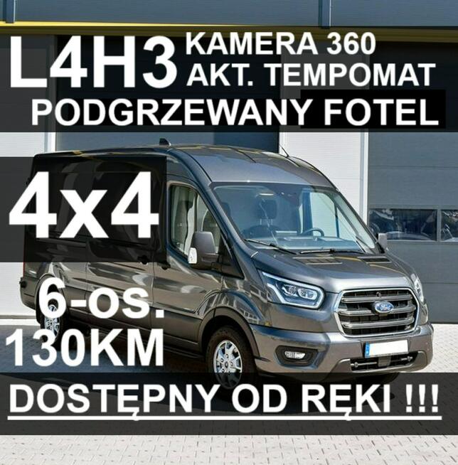 Ford Transit 4x4 L4H3 6-os. Brygadowy 130KM  Super Niska Cena  ! 2404 zł Od ręki !