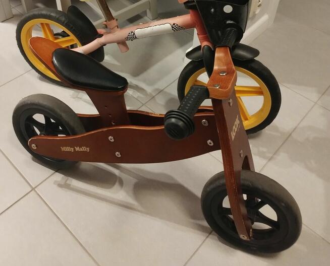 Rowerek biegowy drewniany Milly Mally 2w1