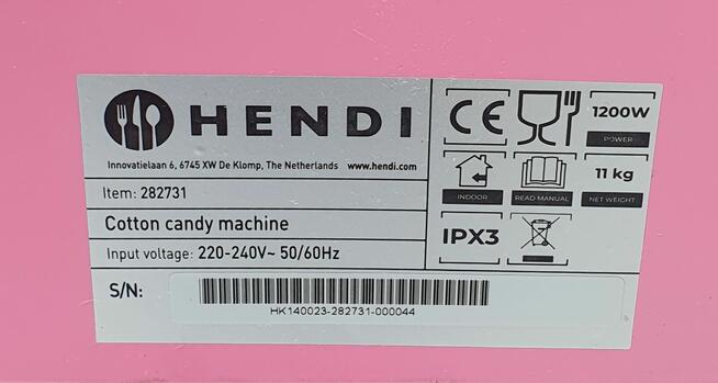 Maszyna do waty cukrowej 64/25/4