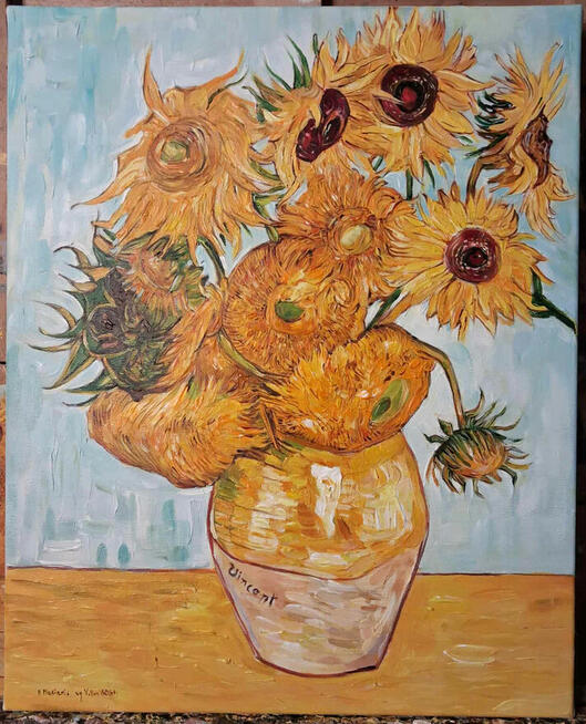 Słoneczniki kopia obrazu Vincenta van Gogha