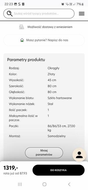 Sprzedam stoliki glamour