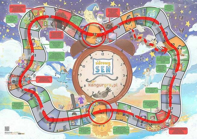 ZDROWY SEN duża GRA planszowa dla dzieci A1 A0 o higienie sn