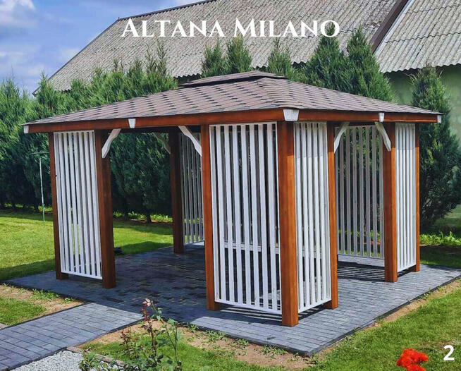 Altanka MILANO drewniana altana pergola ogrodowa. Każdy wymi