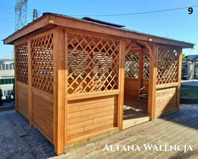 Altana drewniana Walencja. Altanka ogrodowa. Producent. Szyb