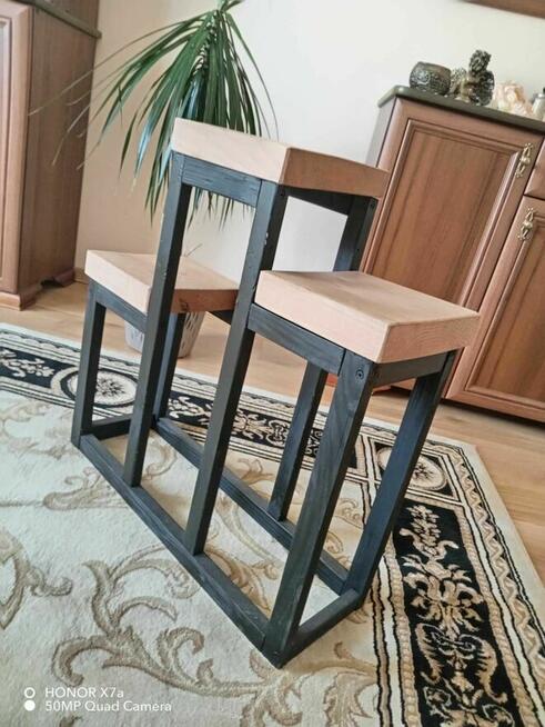 Kwietnik/Stojak w loftowym stylu drewniany