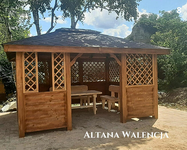 Altana drewniana Walencja. Altanka ogrodowa. Producent. Szyb