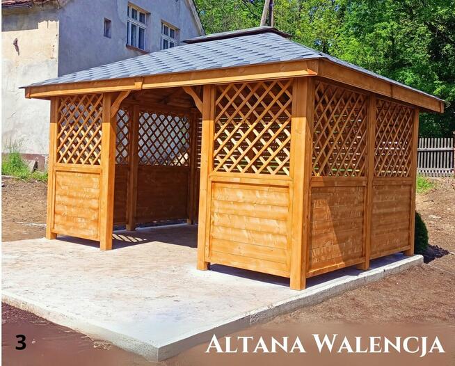 Altana drewniana Walencja. Altanka ogrodowa. Producent. Szyb