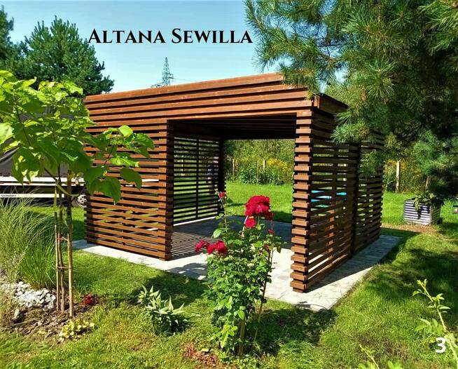 Altana drewniana nowoczesna Sewilla. Szybka realizacja. Prod