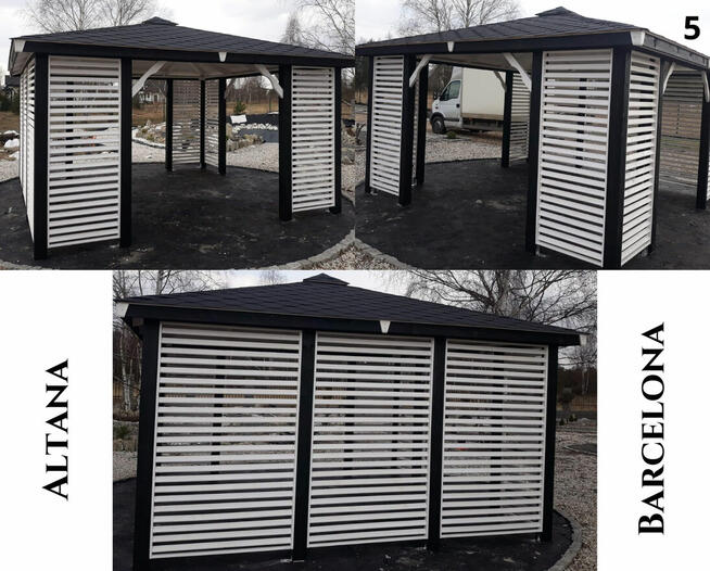 Altana drewniana ogrodowa Barcelona. Szybka realizacja. Prod