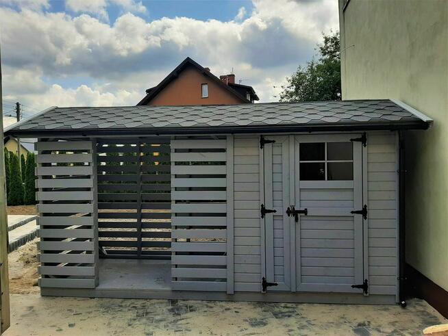 Drewniany domek na narzędzia Jan. Domek narzędziowy z drewut