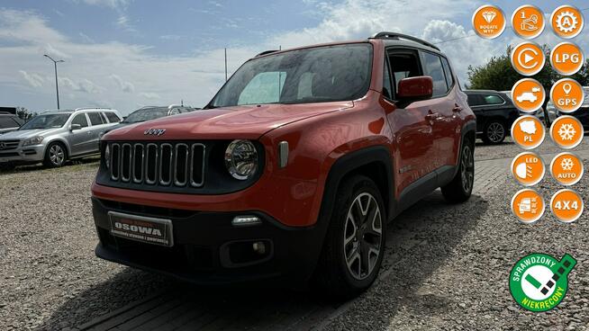 Jeep Renegade 2.4i+gaz automat 4x4 kamera przód i tył navi ledy zamiana 1.r.gwarancj