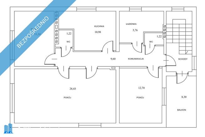 Piętro Domu Jednorodzinnego z oddzielną klatką schodową i mediami