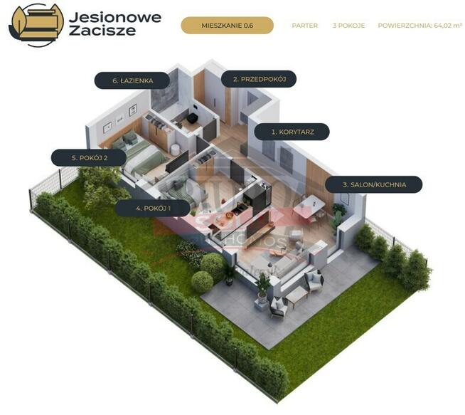 OZIMEK Jesionowe Zacisze - 56 m2 - 3 pokoje