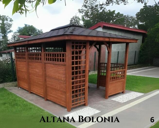 Altana drewniana ogrodowa Bolonia. Szybka realizacja. Produc