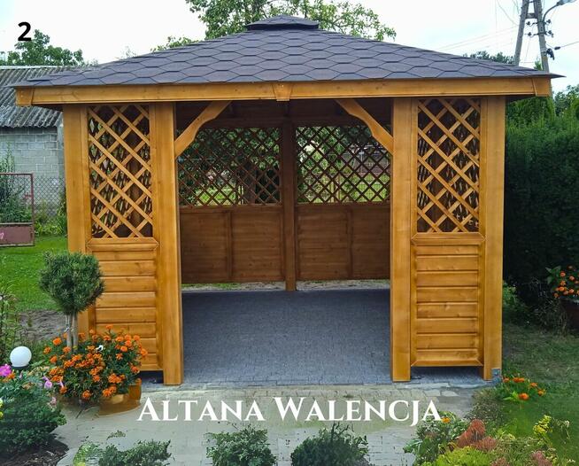 Altana drewniana Walencja. Altanka ogrodowa. Producent. Szyb