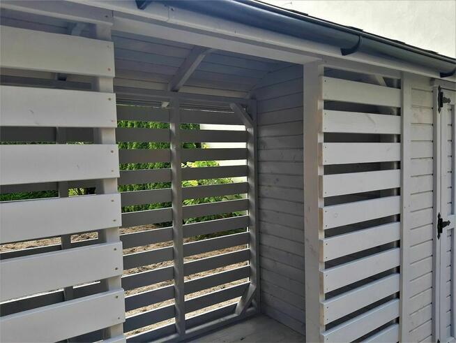 Drewniany domek na narzędzia Jan. Domek narzędziowy z drewut