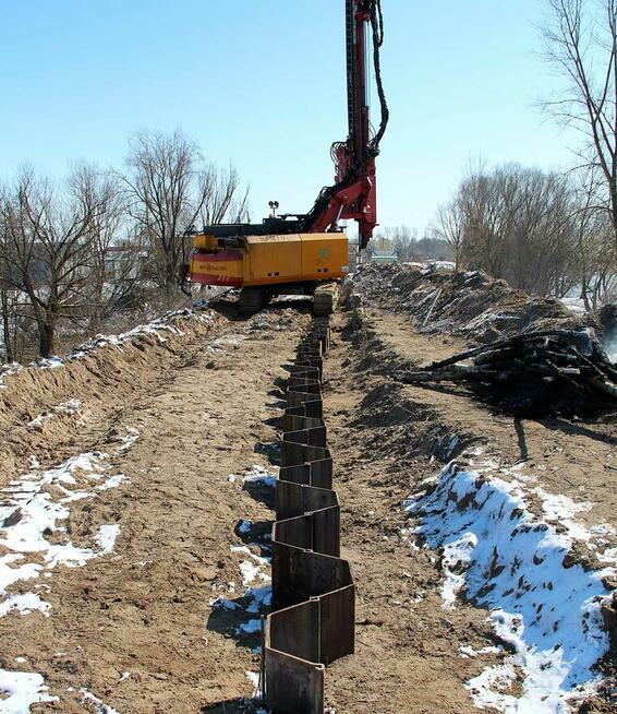Montaż i sprzedaż grodzic stalowych Ścianki szczelne, wypras