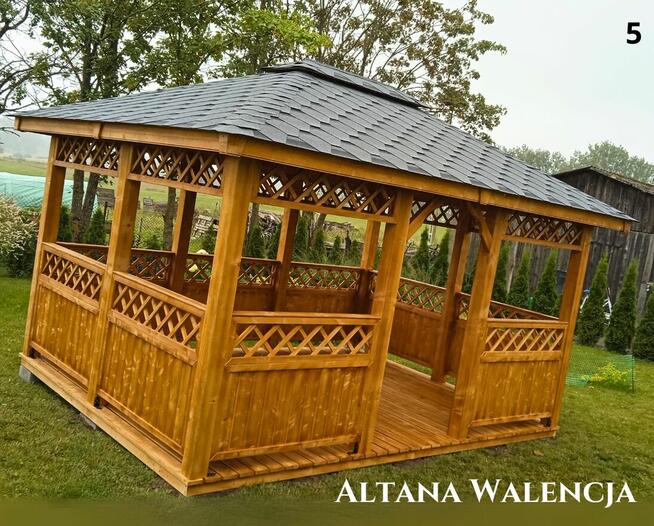 Altana drewniana Walencja. Altanka ogrodowa. Producent. Szyb